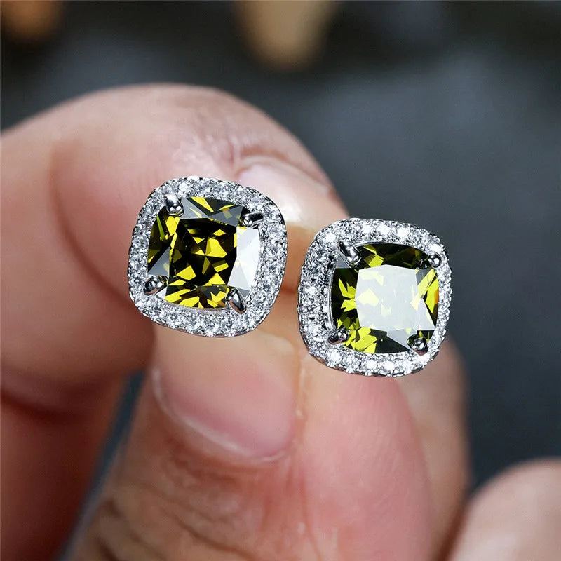Dazzling Halo Stud Earrings