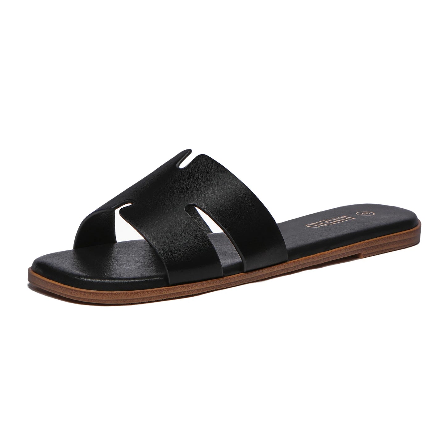Cutout Strap Slip-On Sandals