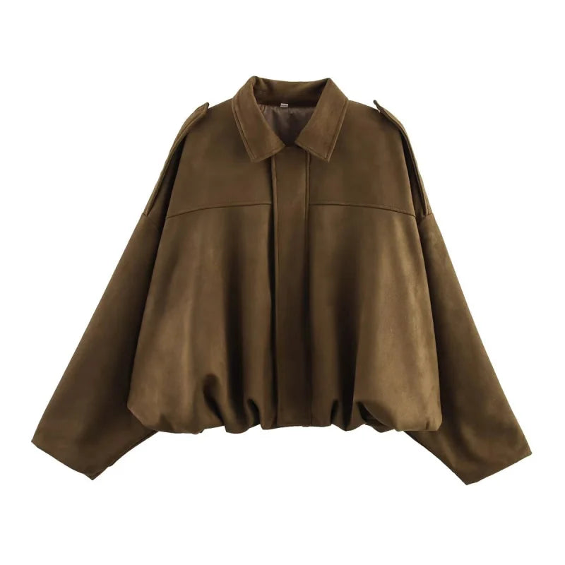 Women’s Suede Bomber Jacket