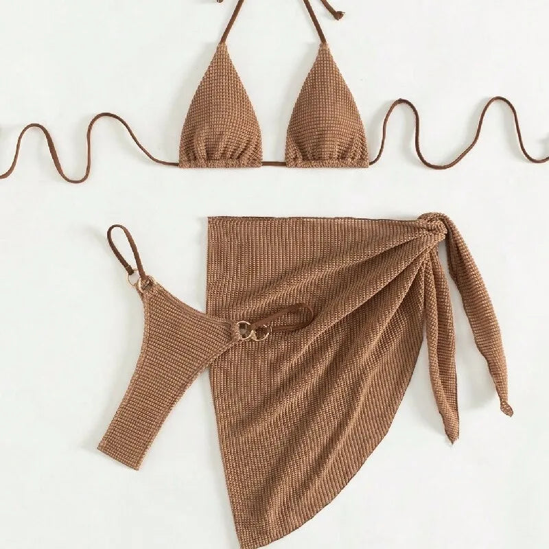 Bikini Skirt 3-Piece Swimsuit