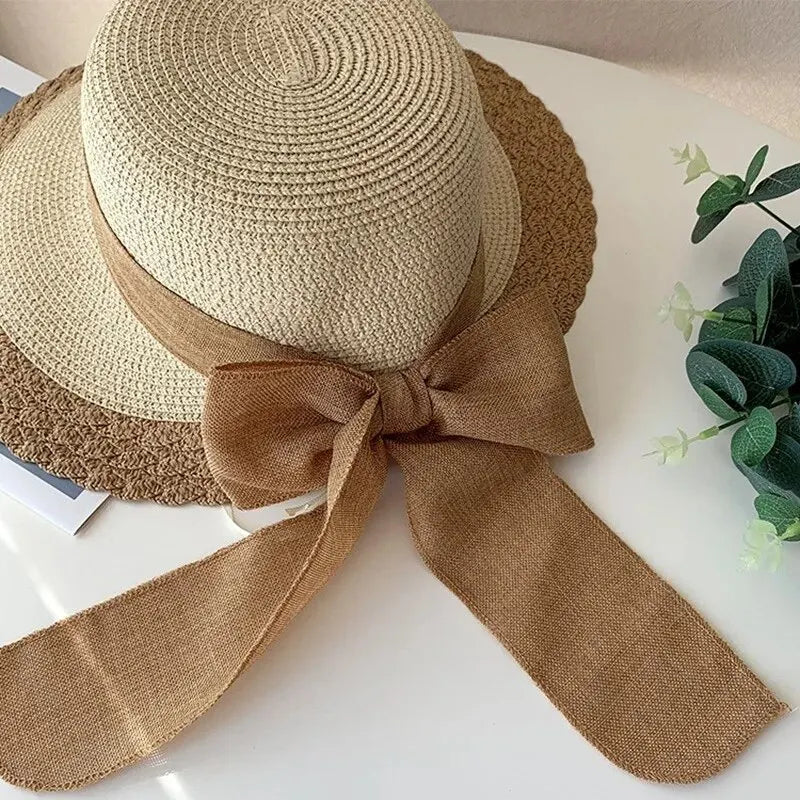 Straw Hat with Bow