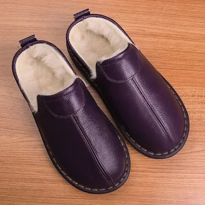 Classic Leather-Style Slippers