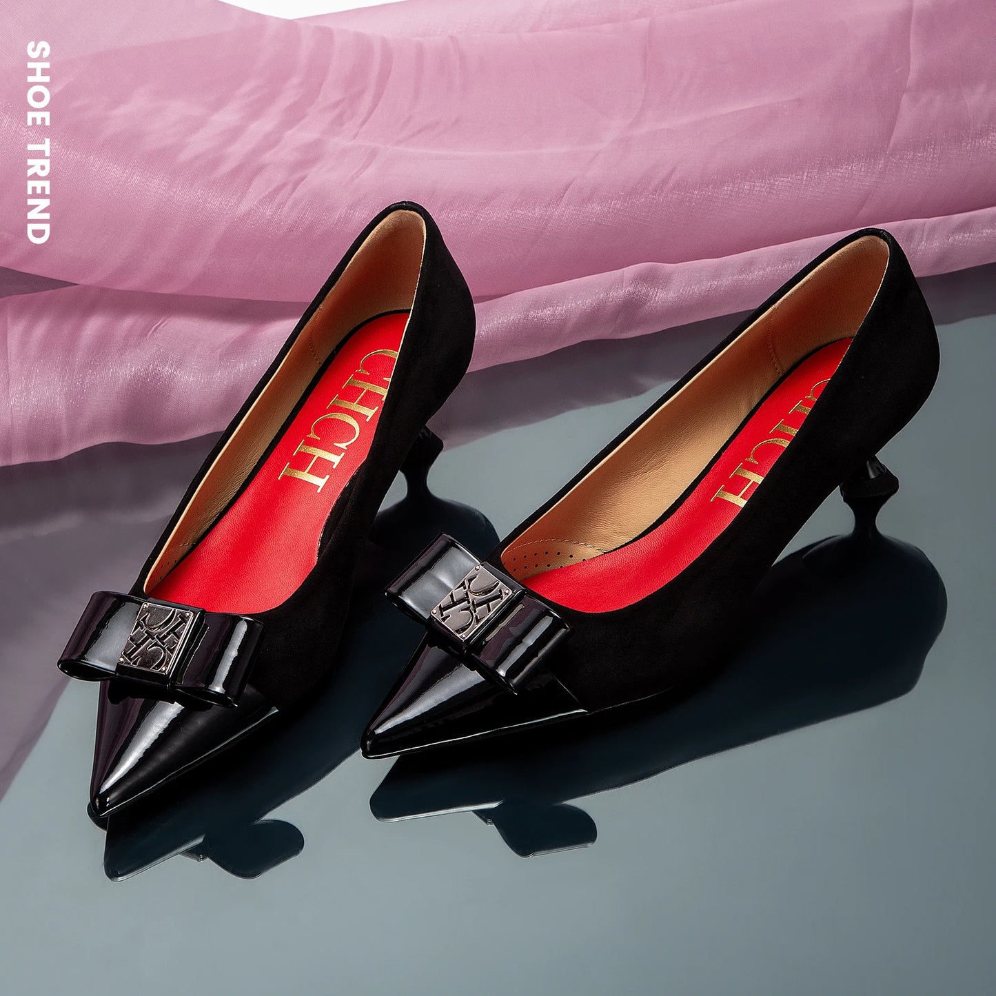 Anti-Velvet Pointed-Toe Pumps