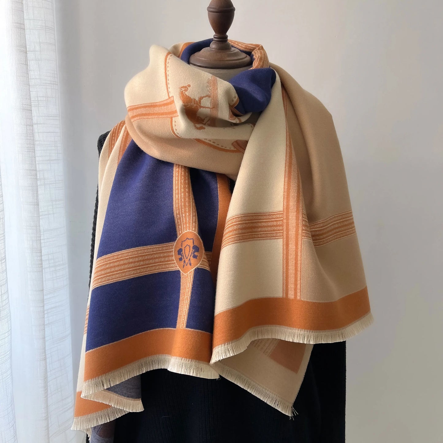 Equestrian-Inspired Luxury Scarf