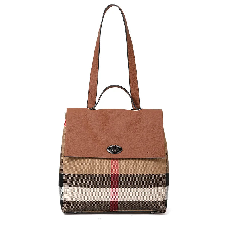 Modern Plaid Commuter Backpack