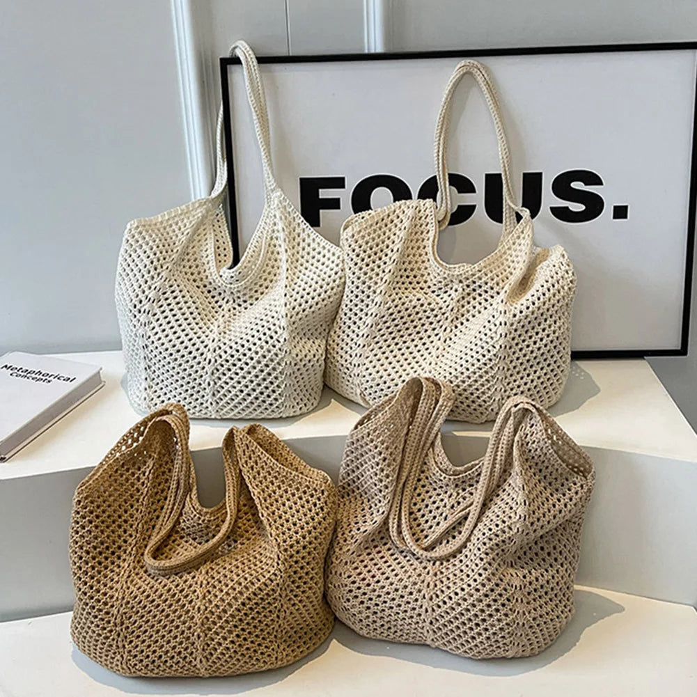 Summer Mesh Tote Handbag