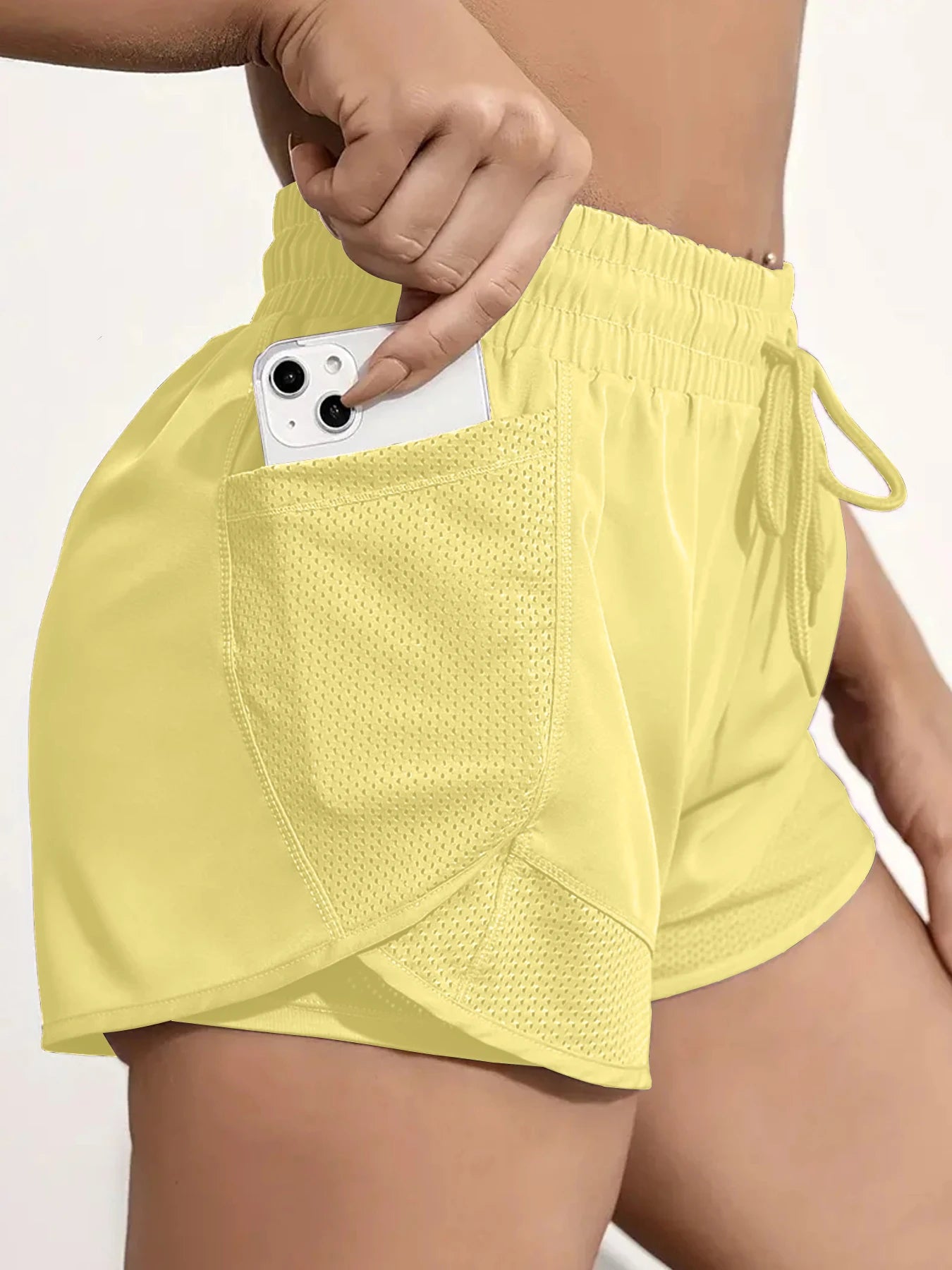 Fake Two-Piece Running Shorts