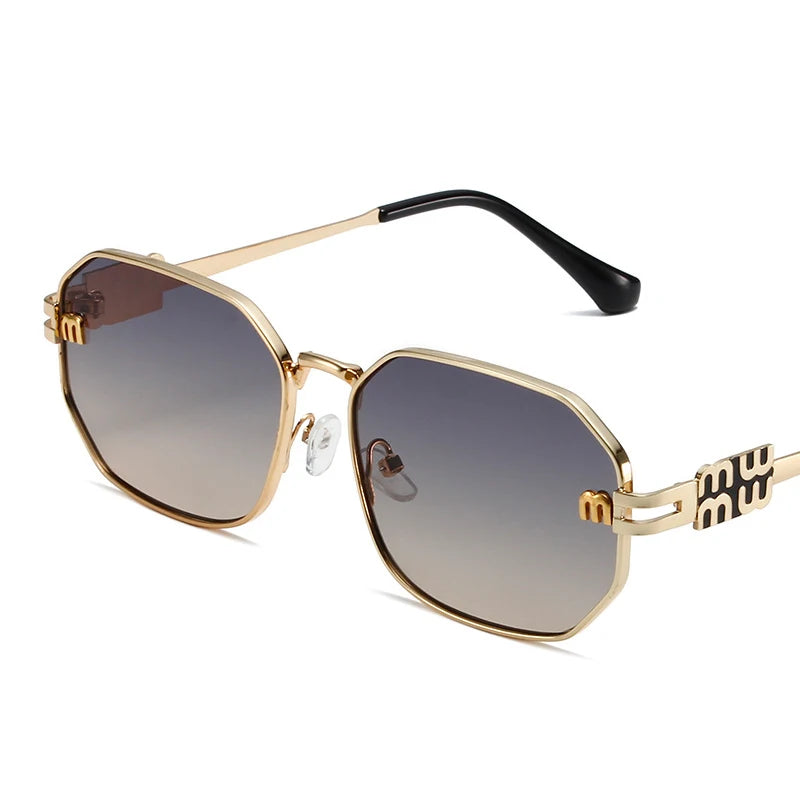 Geometric Metal Sunglasses