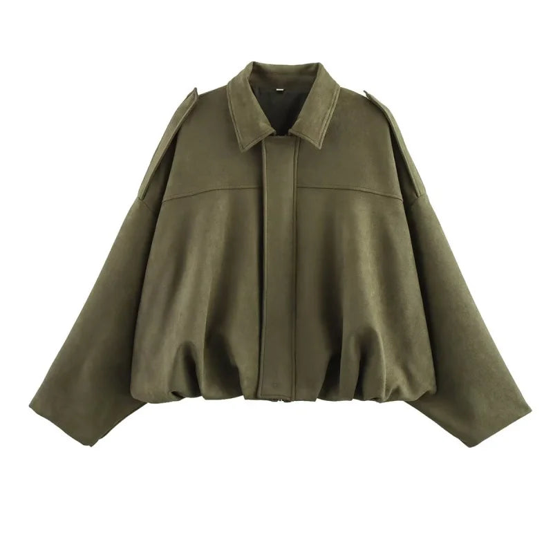Women’s Suede Bomber Jacket