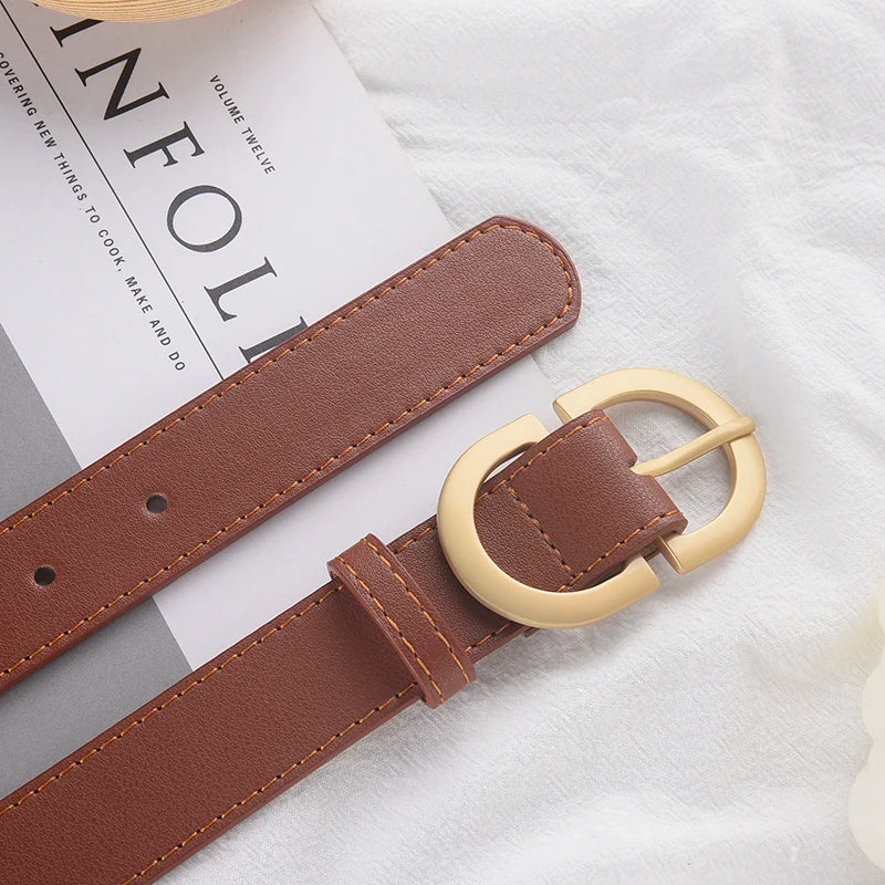 Modern D-Ring Leather Belt