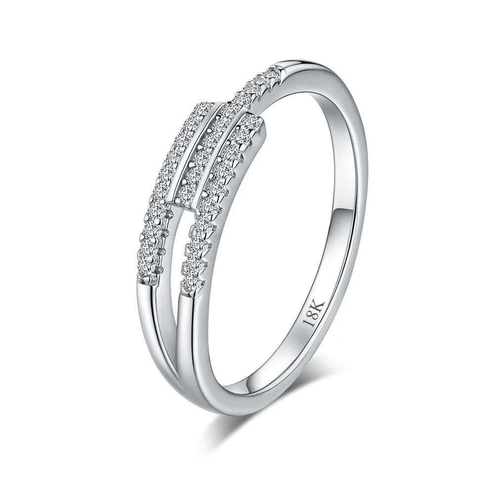 Starry Sky Moissanite Diamond Ring