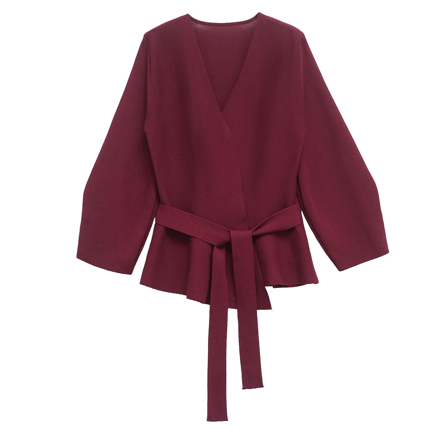 Women’s Blouse with Shoulder Pads and Belt