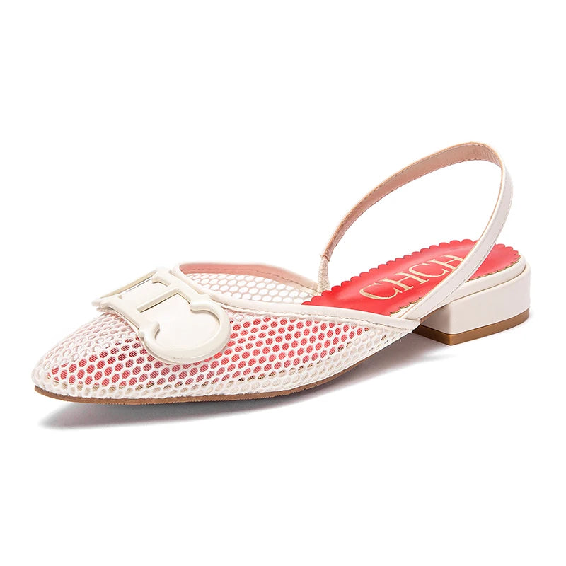 Simple Pointed Slingback Flats