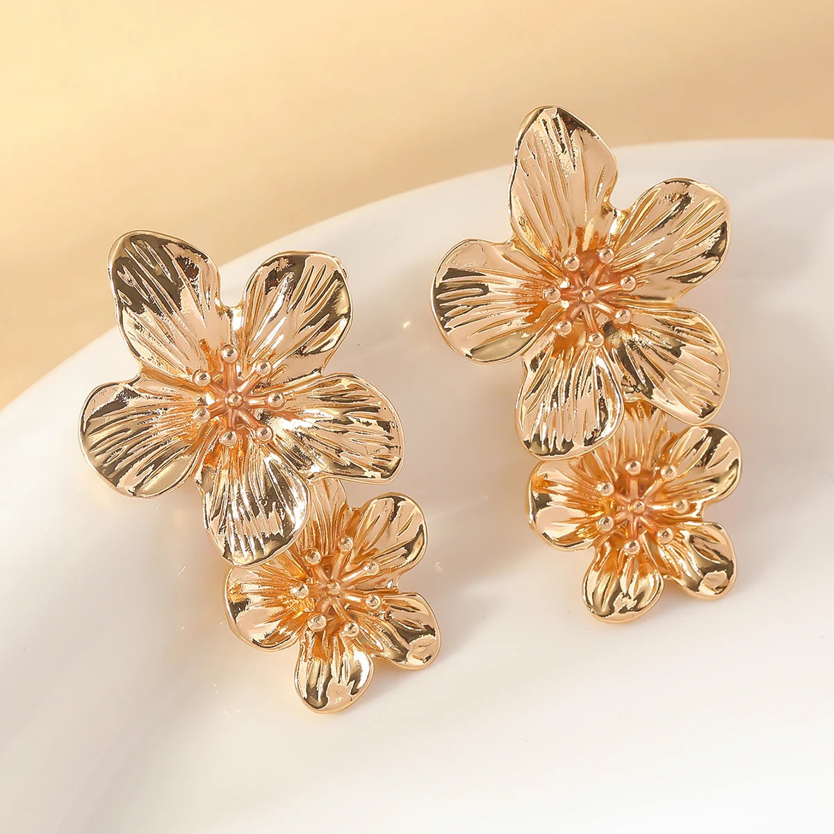 Flower Metallic Earrings