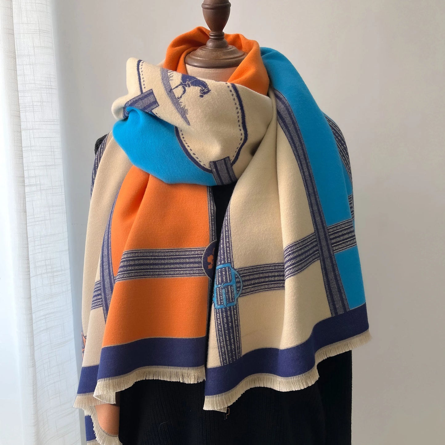 Equestrian-Inspired Luxury Scarf