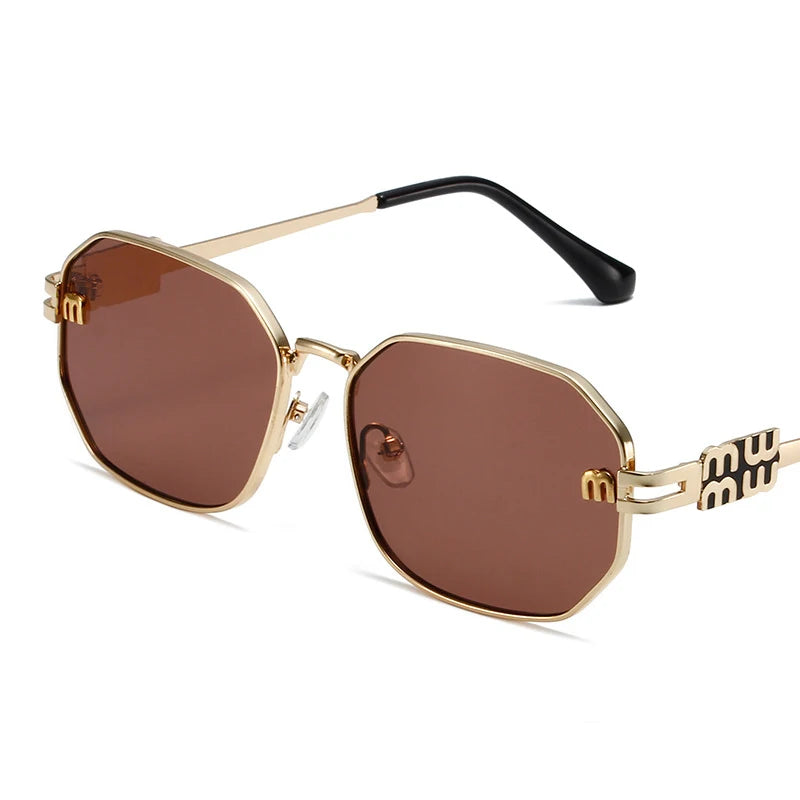 Geometric Metal Sunglasses