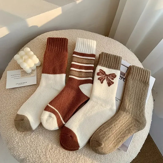 4 Pairs Kit Women Warm Socks