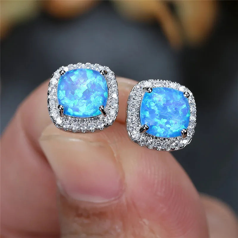 Dazzling Halo Stud Earrings