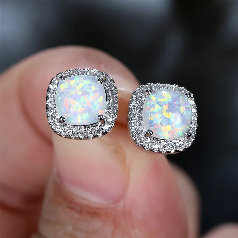 Dazzling Halo Stud Earrings
