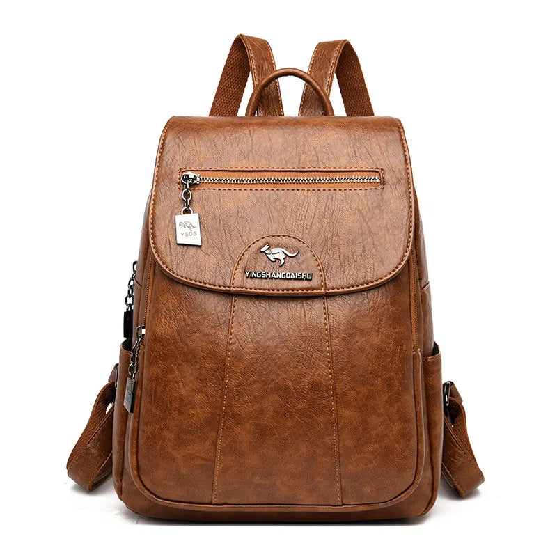 Women’s Soft Leather Backpack 