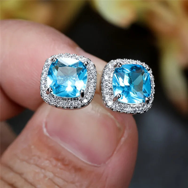 Dazzling Halo Stud Earrings