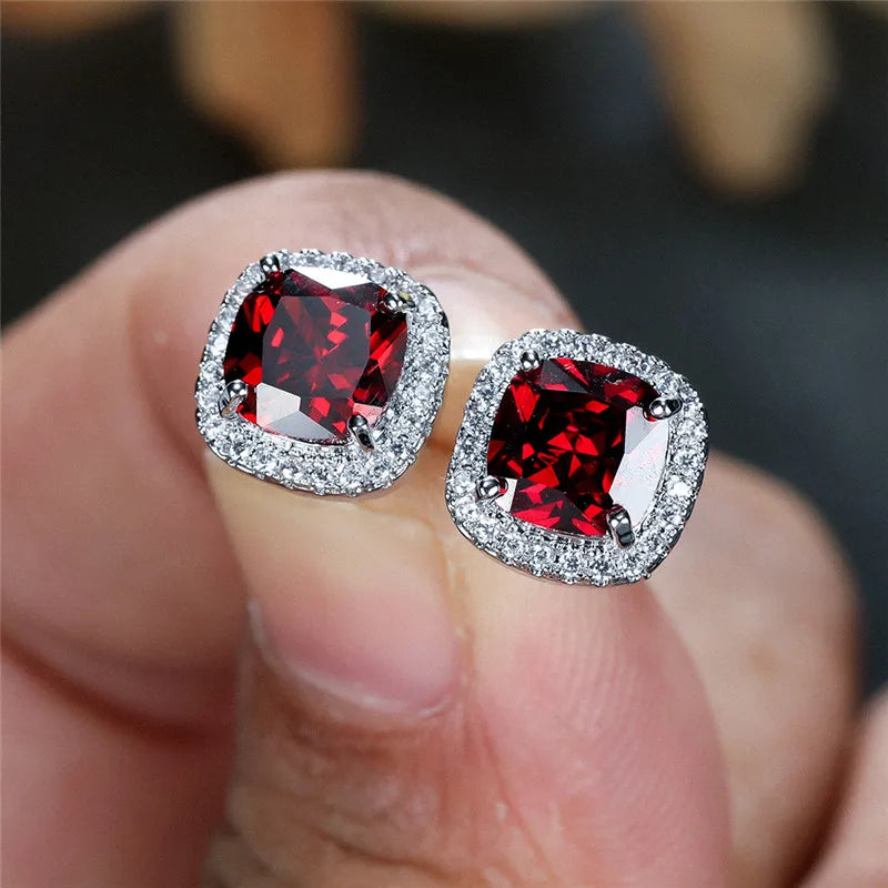 Dazzling Halo Stud Earrings