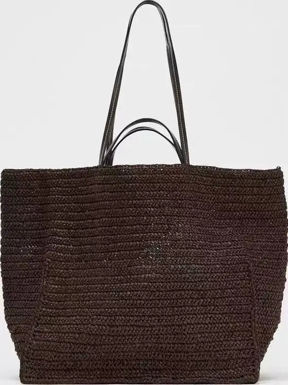 Handmade Woven Straw Tote Bag