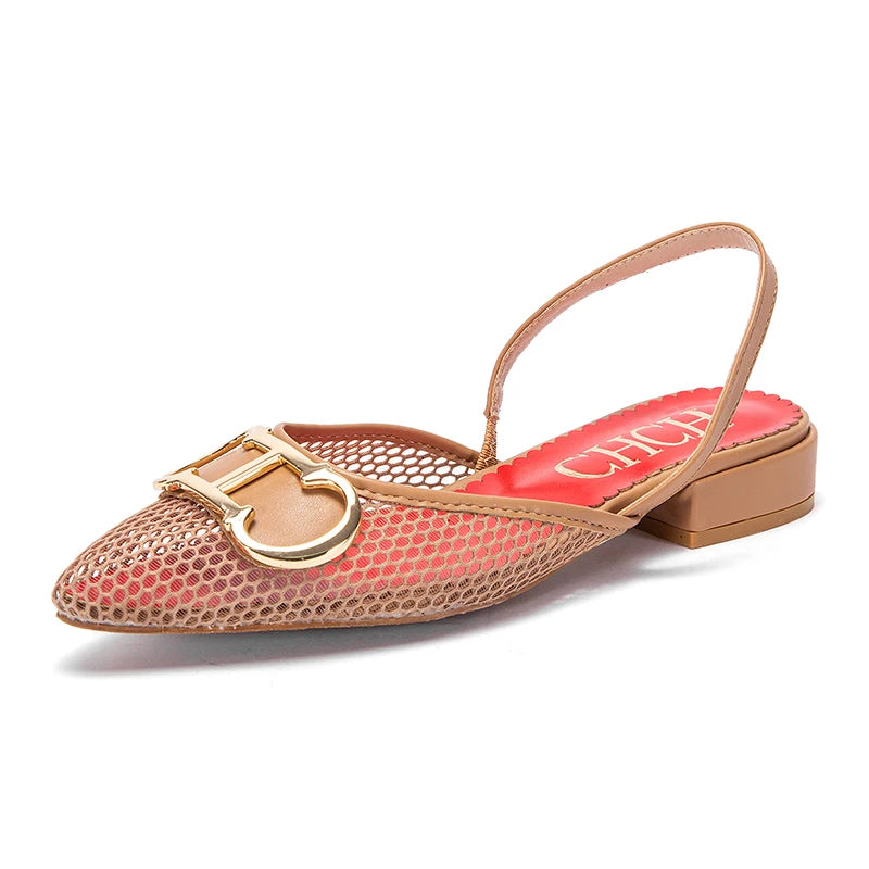 Simple Pointed Slingback Flats