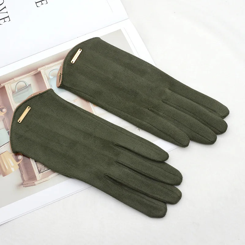 Women’s Warm Suede Gloves 