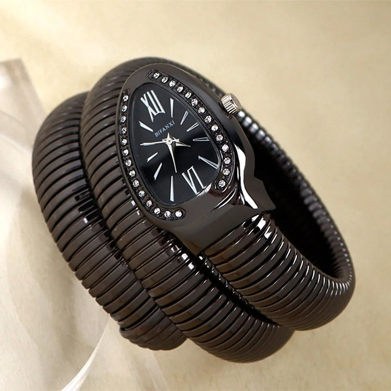 Serpentine-Inspired Bangle Watch