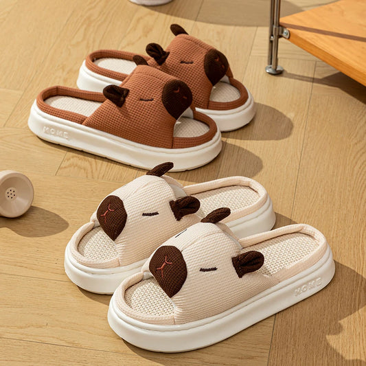 Teddy Bear Platform Slippers