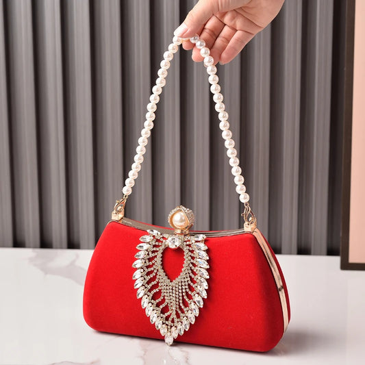 Diamond Pearl Crossbody Handbag 