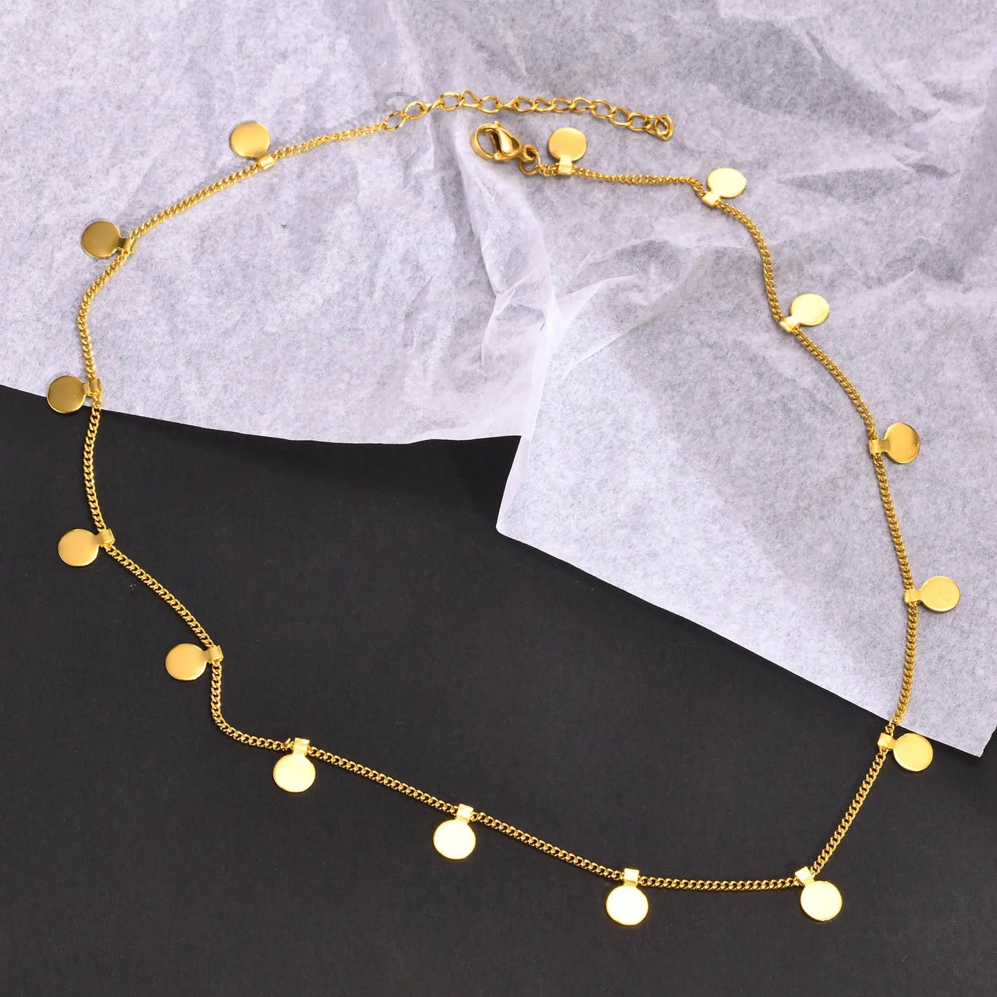 Mini Disc Necklace for Women 