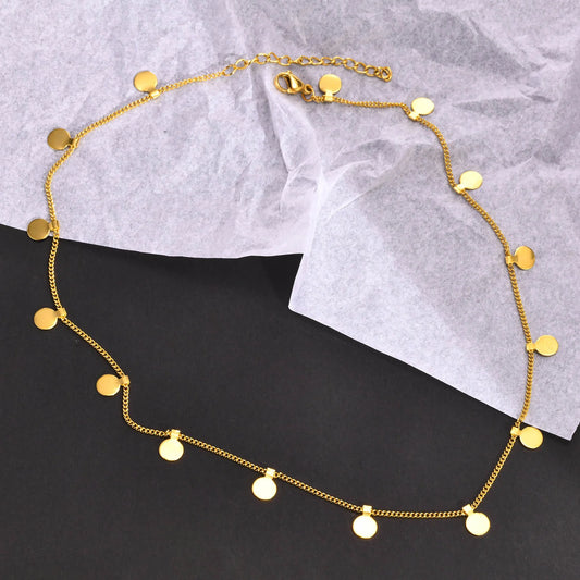 Mini Disc Necklace for Women 