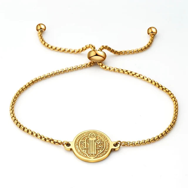 Saint Benedict Medal Adjustable Bracelet