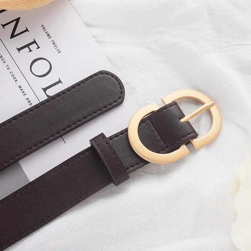 Modern D-Ring Leather Belt