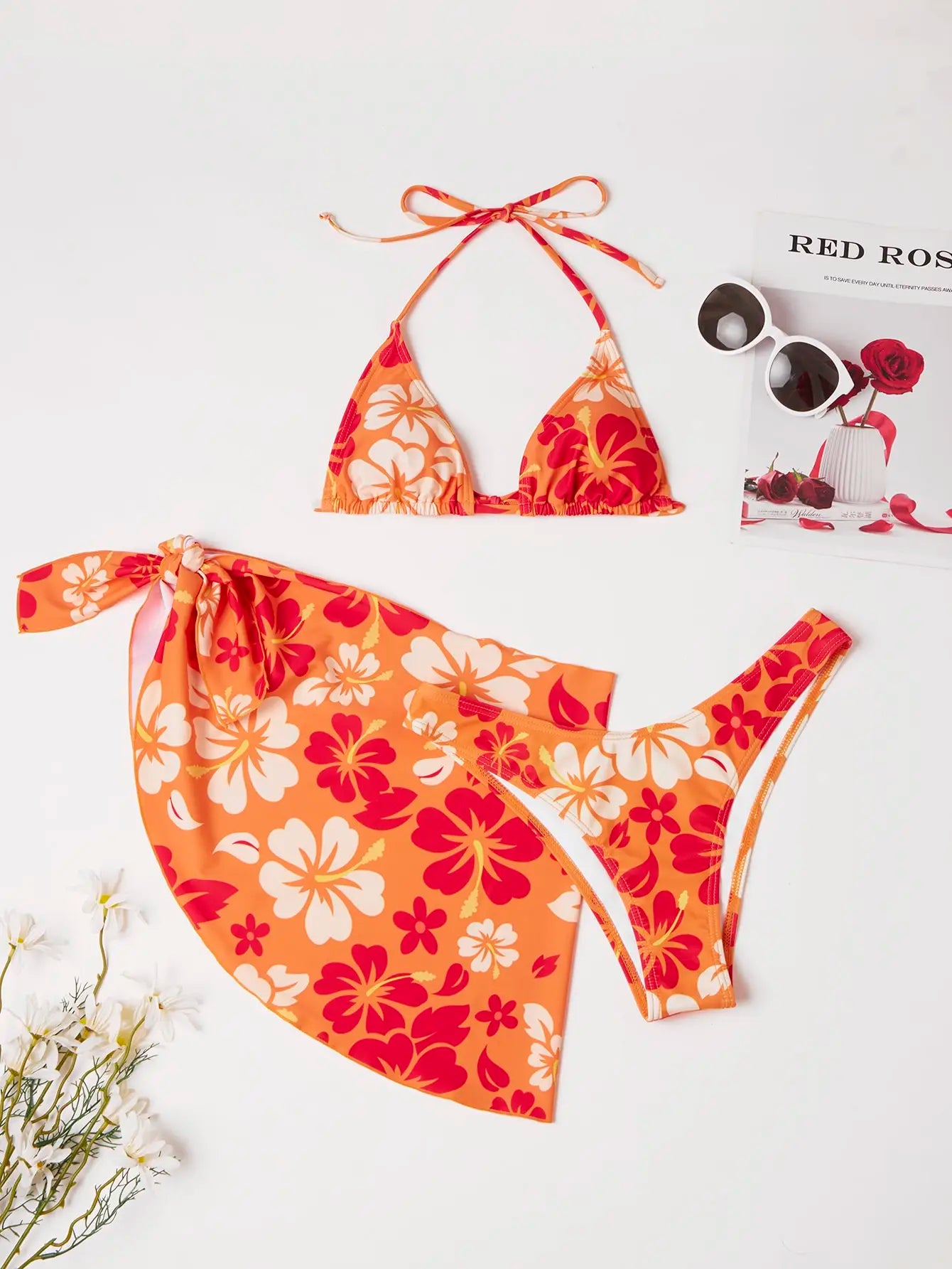 Skirt Bikini Three-Piece Set 