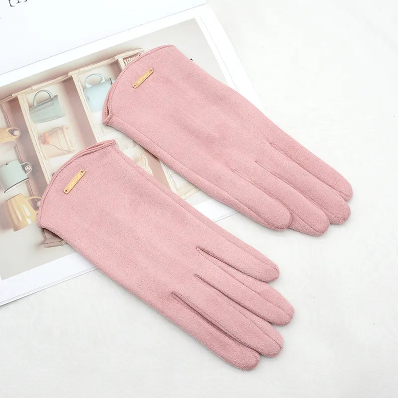 Women’s Warm Suede Gloves 