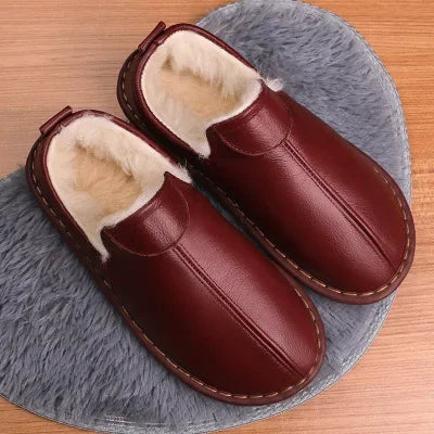 Classic Leather-Style Slippers