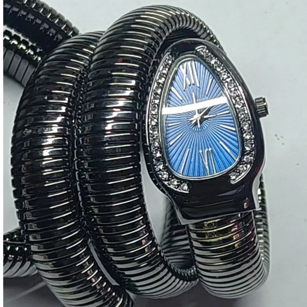 Serpentine-Inspired Bangle Watch
