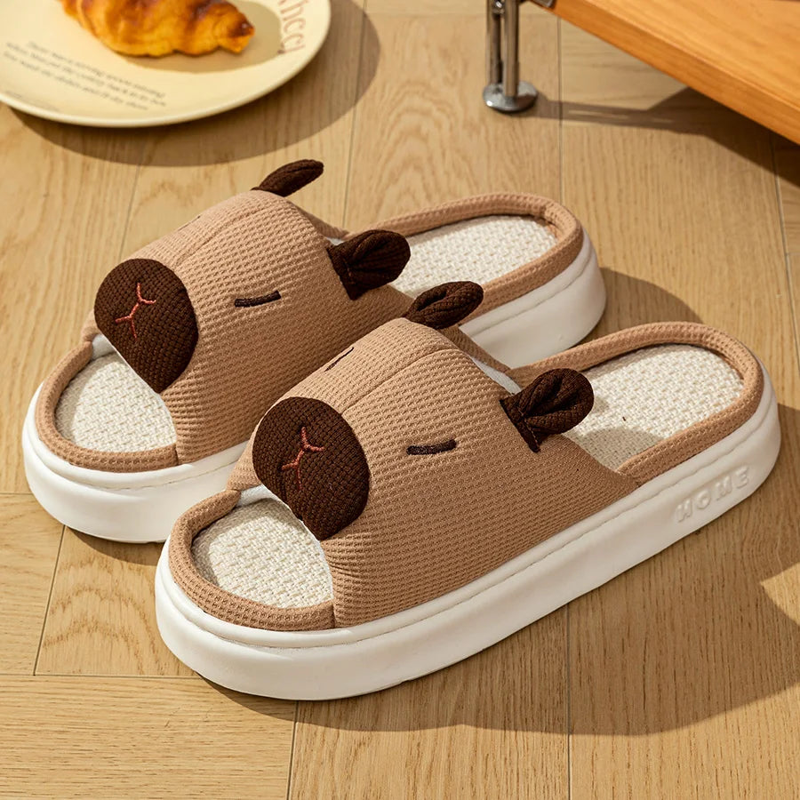 Teddy Bear Platform Slippers