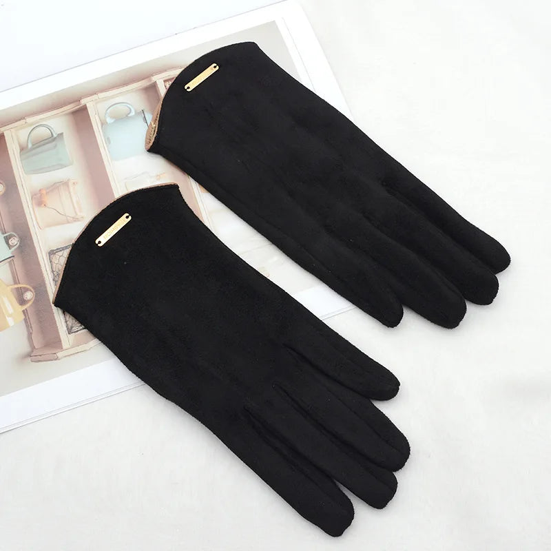 Women’s Warm Suede Gloves 
