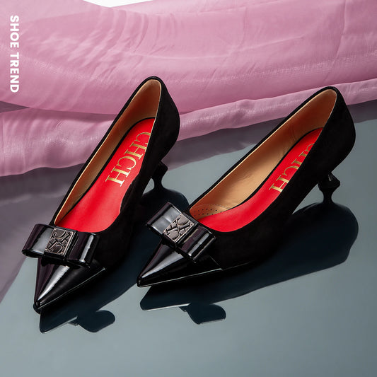 Anti-Velvet Pointed-Toe Pumps