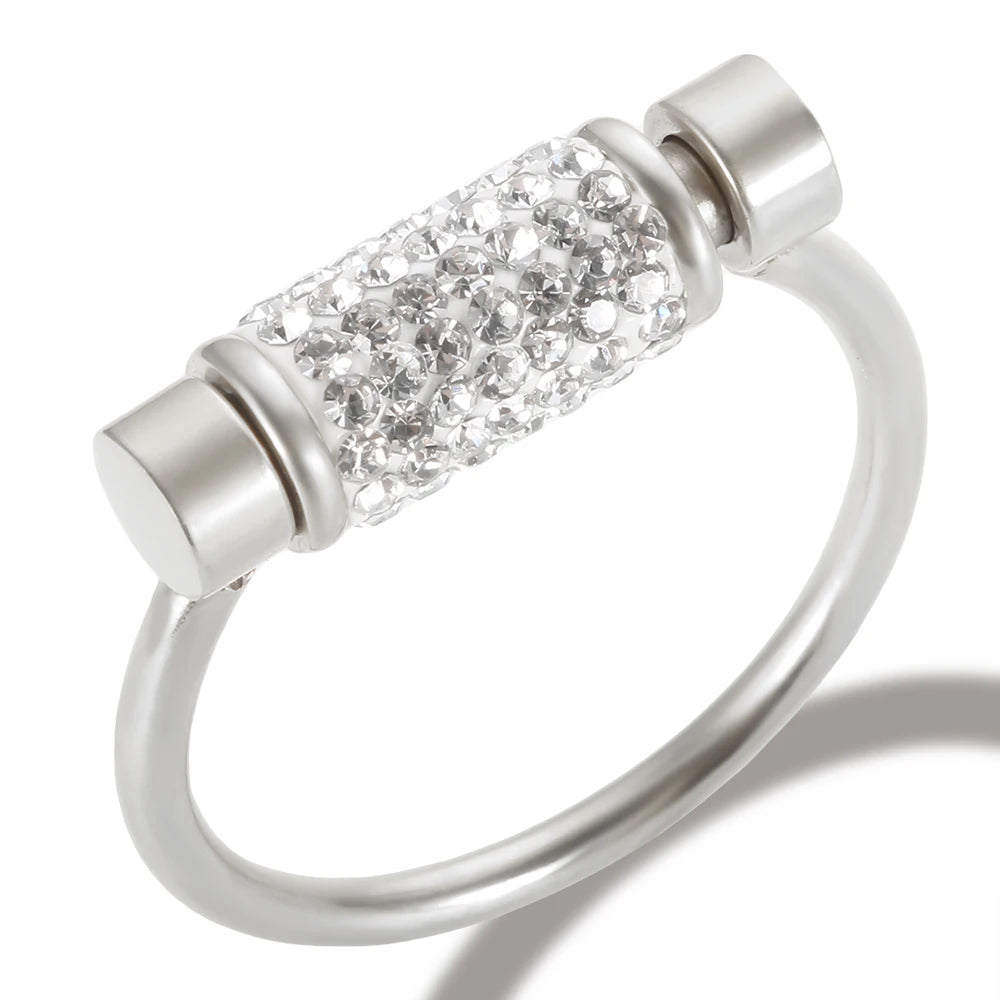 Women’s Rotatable Crystal Ring 