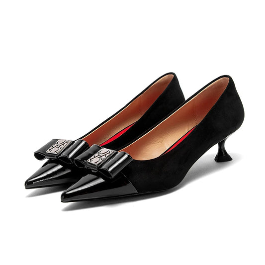 Anti-Velvet Pointed-Toe Pumps