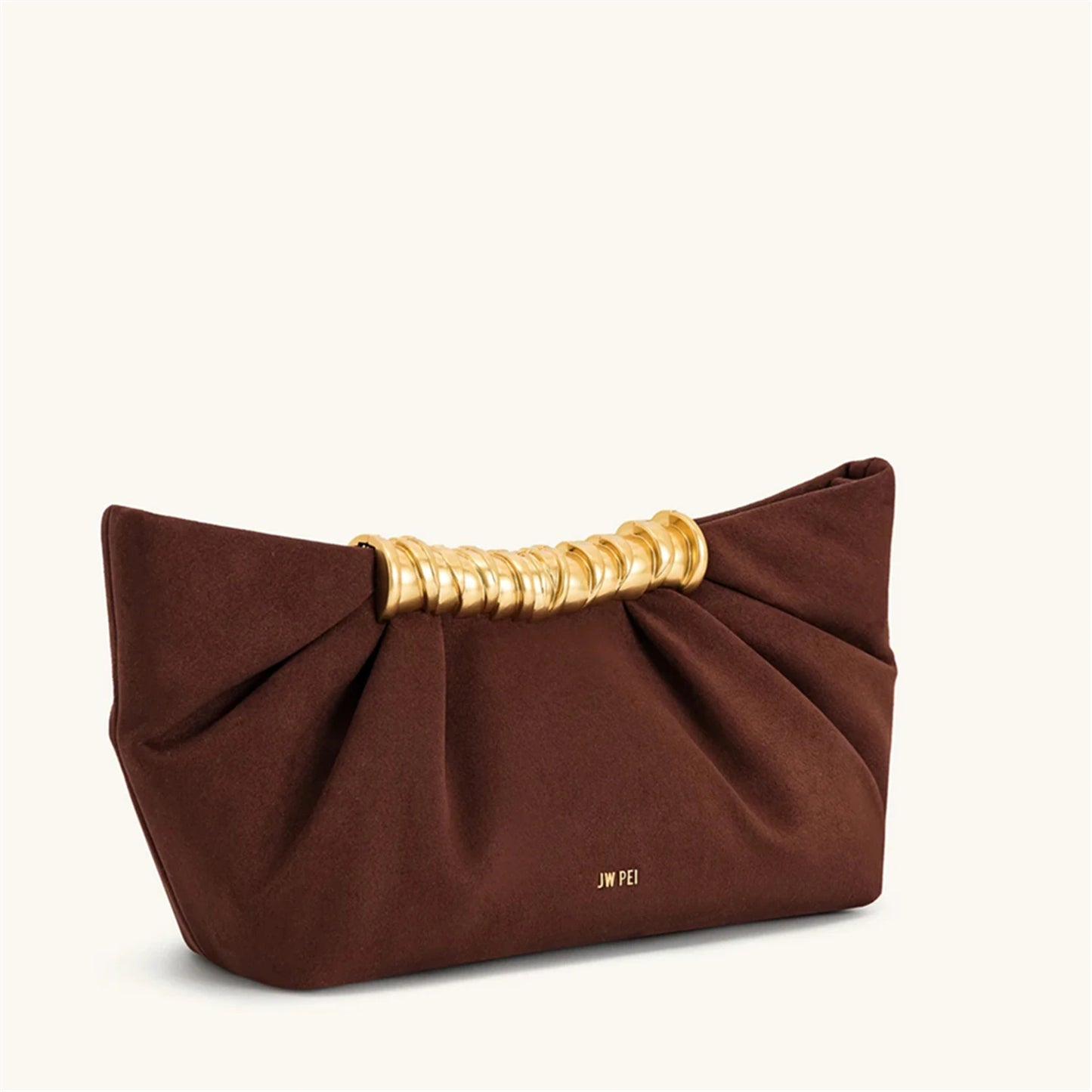 Sculptural Ruched Clutch Bag