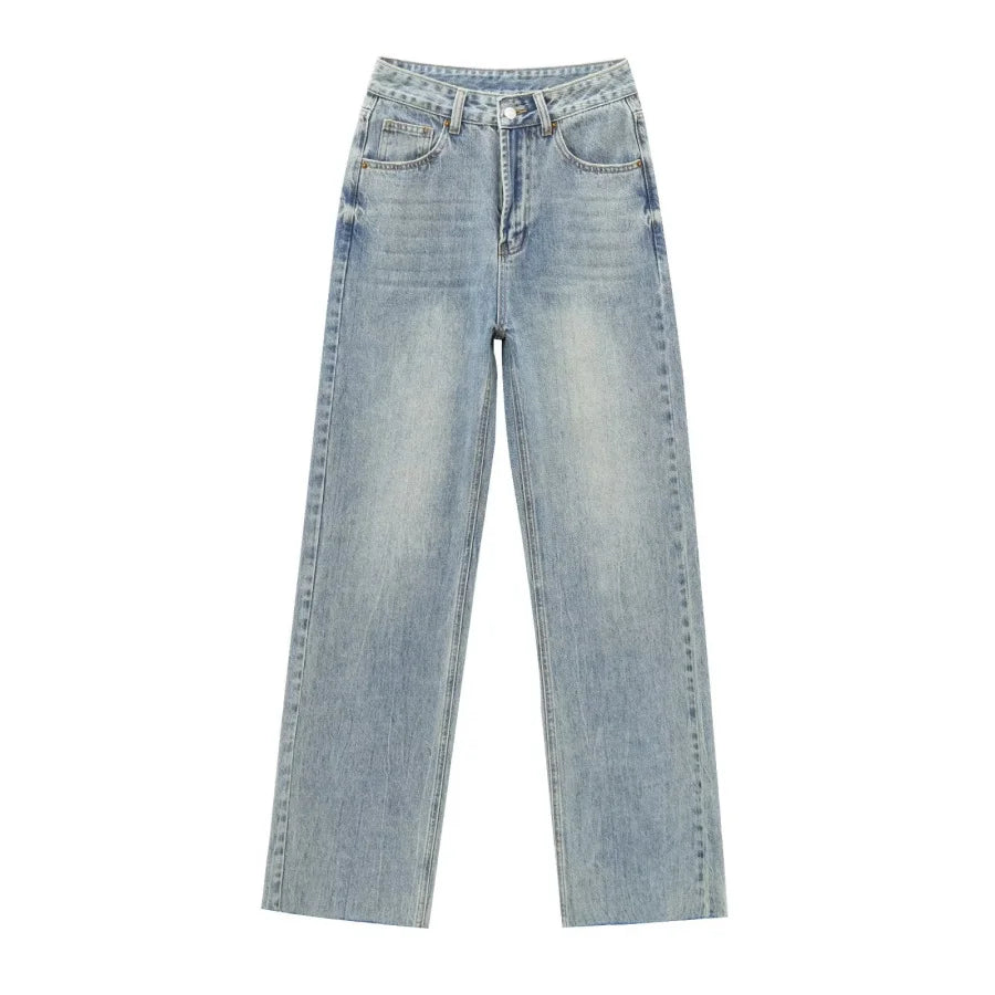 Wide Leg High-Waisted Jeans 