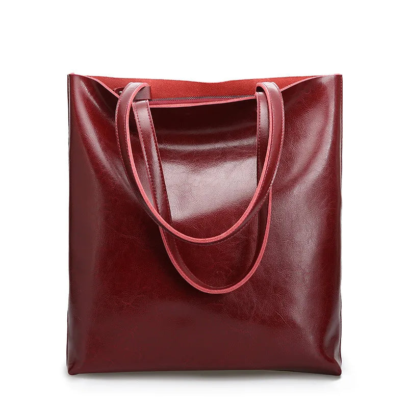Large Vintage Leather Tote
