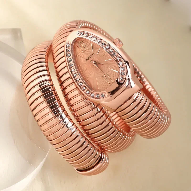 Serpentine-Inspired Bangle Watch