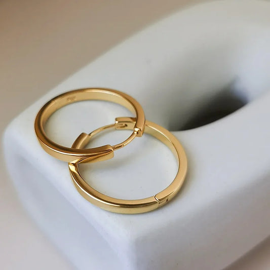 Minimalist Gold Hoop Earrings 